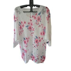 Pink Rose Lightweight Breathable Summer Top Unmarked Size M